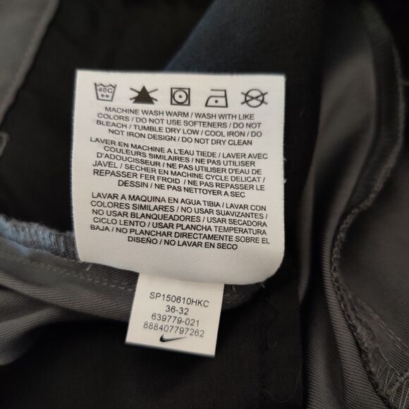 Two Nike Tour Performance Golf Pants Mens Size 36 x 32 Gray Stretch Chino 639779 - Picture 5 of 14